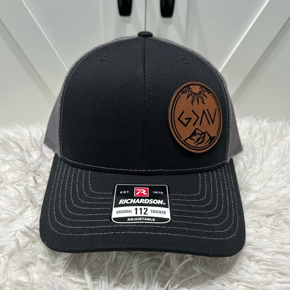 Laser engraved, God is greater than the highs and lows. Richardson 112 hats. - Picture 2 of 2